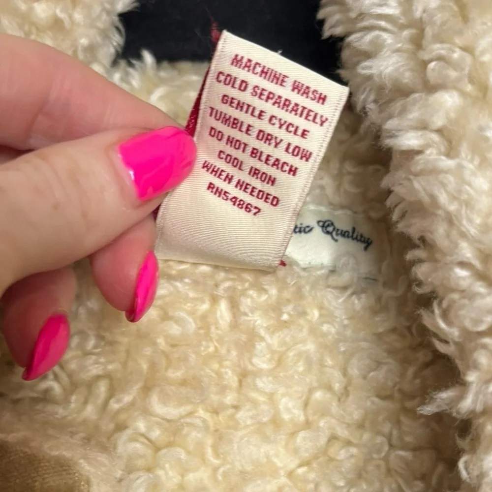 Y2K 90s 2000s Abercrombie & Fitch Jacket XS Penny Lane Faux Fur Lined Corduroy - Picture 6 of 14